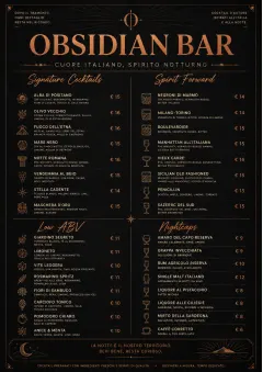 High-End Dark Mode menu template preview