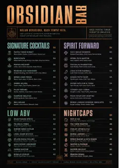 High-End Dark Mode menu template preview
