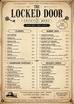 Prohibition Era menu template preview