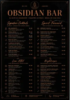 High-End Dark Mode menu template preview