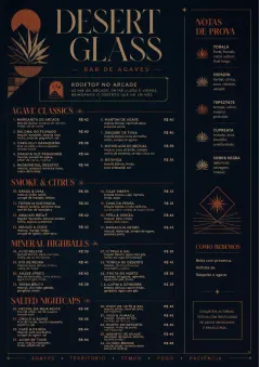 Desert Agave menu template preview