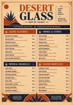 Desert Agave menu template preview