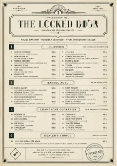 Prohibition Era menu template preview