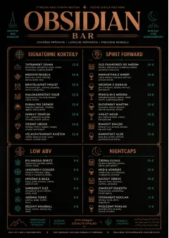 High-End Dark Mode menu template preview