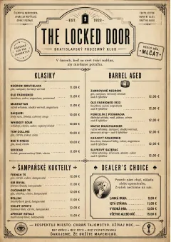 Prohibition Era menu template preview