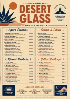 Desert Agave menu template preview
