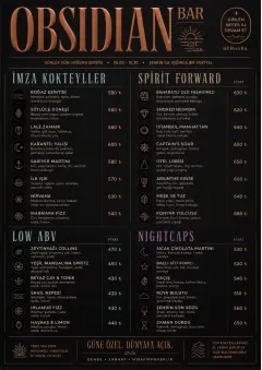 High-End Dark Mode menu template preview