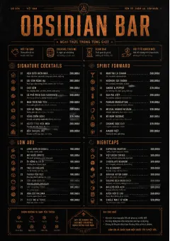 High-End Dark Mode menu template preview