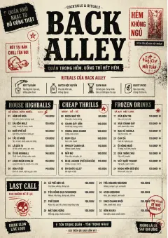 Urban Dive Bar menu template preview