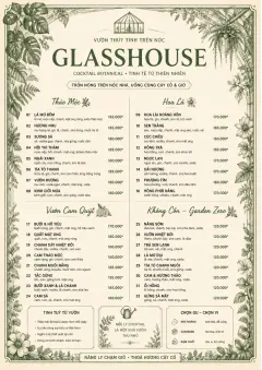 Botanical Glasshouse menu template preview