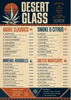 Desert Agave menu template preview
