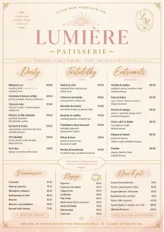 Patisserie Elegant menu template preview