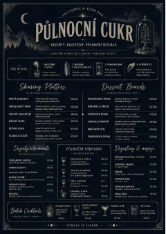 Midnight Sweets menu template preview