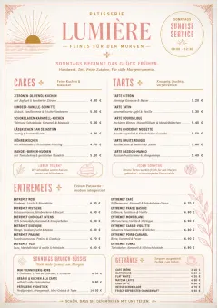 Patisserie Elegant menu template preview