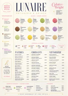 Gelato Bright menu template preview