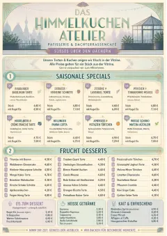 Cafe Dessert Case menu template preview
