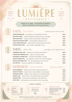 Patisserie Elegant menu template preview