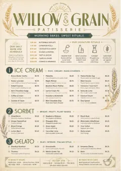 Bakery Rustic menu template preview