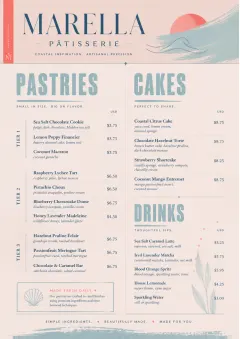 Patisserie Counter menu template preview