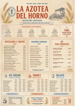 Bakery Rustic menu template preview