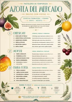 Seasonal Pastry menu template preview