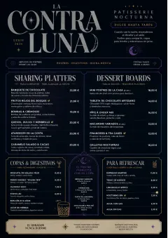 Midnight Sweets menu template preview