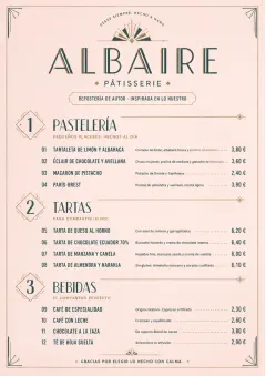 Patisserie Counter menu template preview