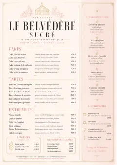 Patisserie Elegant menu template preview