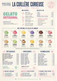 Gelato Bright menu template preview