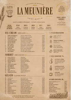Bakery Rustic menu template preview