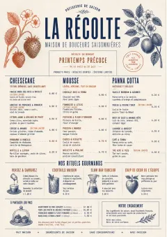 Seasonal Pastry menu template preview