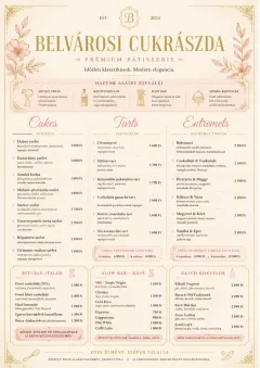 Patisserie Elegant menu template preview