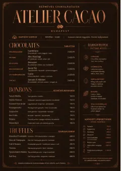 Chocolate Atelier menu template preview