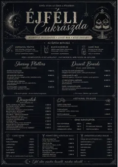 Midnight Sweets menu template preview