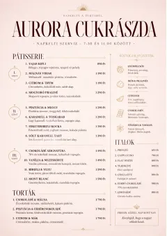 Patisserie Counter menu template preview