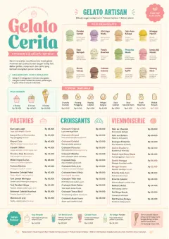Gelato Bright menu template preview