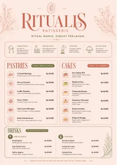 Patisserie Counter menu template preview