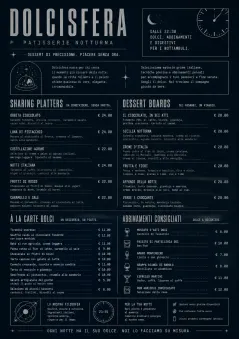 Midnight Sweets menu template preview
