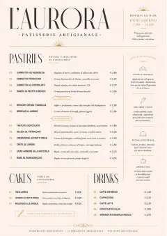 Patisserie Counter menu template preview