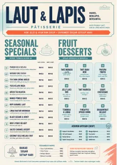 Cafe Dessert Case menu template preview