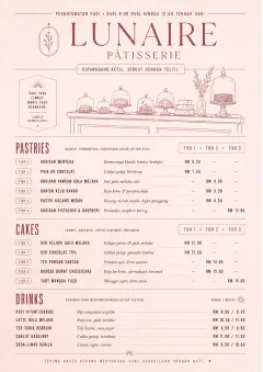 Patisserie Counter menu template preview