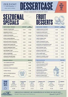 Cafe Dessert Case menu template preview