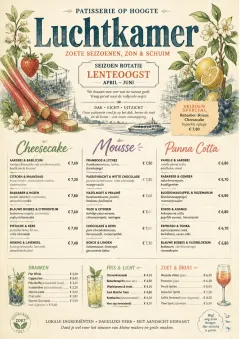 Seasonal Pastry menu template preview