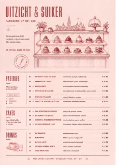 Patisserie Counter menu template preview