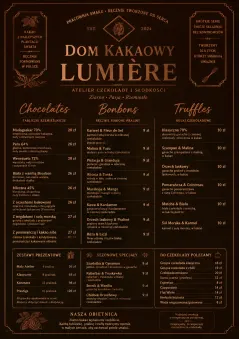 Chocolate Atelier menu template preview