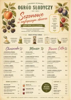 Seasonal Pastry menu template preview
