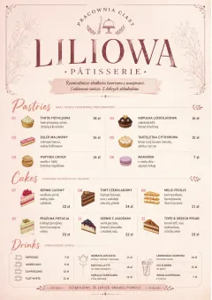 Patisserie Counter menu template preview