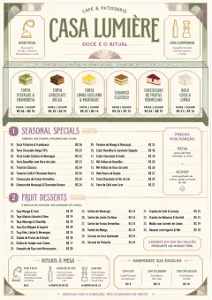 Cafe Dessert Case menu template preview
