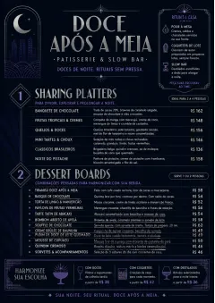 Midnight Sweets menu template preview