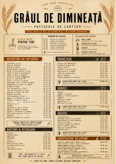 Bakery Rustic menu template preview